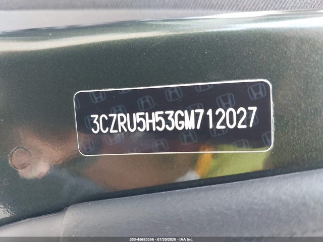 Honda HR-V EX 2016 3CZRU5H53GM712027 Image 9