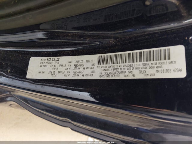3C6JR6DG8KG503897 RAM 1500 Classic Tradesman 4x2 8&#039; Box