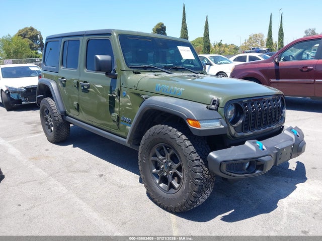 45683409 :رقم المزاد ، 1C4RJXN63RW145618 vin ، 2024 Jeep Wrangler 4xe Willys 4xe مزاد بيع