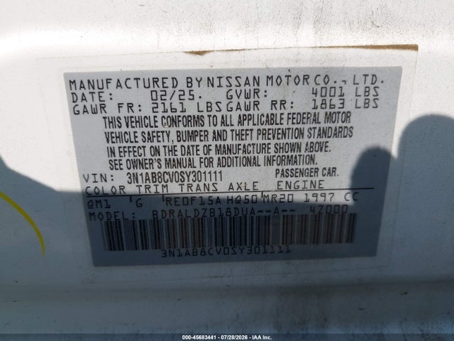 Nissan SENTRA SV 2025 3N1AB8CV0SY301111 Image 9