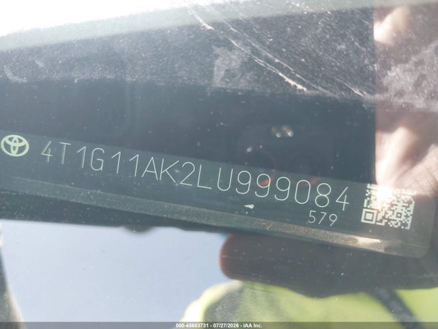 Продаж на аукціоні авто 2020 Toyota Camry Se, vin: 4T1G11AK2LU999084, номер лоту: 45683731