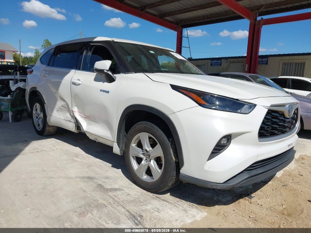 Auction sale of the 2021 Toyota Highlander Hybrid Le, vin: 5TDZARAH5MS504642, lot number: 45683870