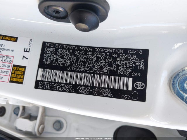JTDKARFP5J3080281 Toyota Prius Prime Advanced