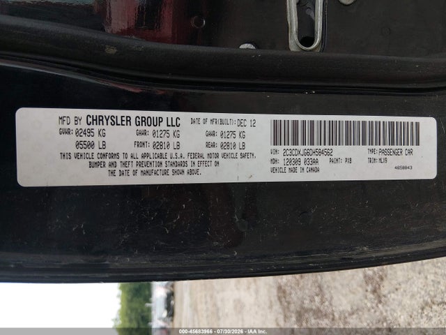 Aukcja sprzedaży 2013 Dodge Charger Sxt Plus, vin: 2C3CDXJG6DH584562, numer aukcji: 45683966