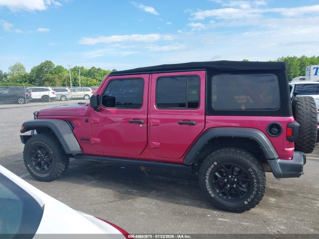 Aukcja sprzedaży 2022 Jeep Wrangler Unlimited Willys 4x4, vin: 1C4HJXDG8NW139281, numer aukcji: 45683970