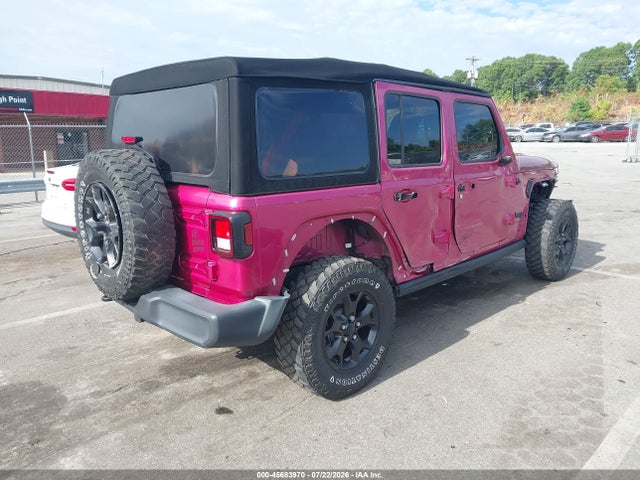 Aukcja sprzedaży 2022 Jeep Wrangler Unlimited Willys 4x4, vin: 1C4HJXDG8NW139281, numer aukcji: 45683970