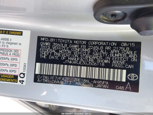 Scion IM 2016 JTNKARJE3GJ506118 Image 9