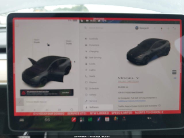 Продажа на аукционе авто 2021 Tesla Model Y Performance Dual Motor All-wheel Drive, vin: 5YJYGDEF9MF209893, номер лота: 45684057