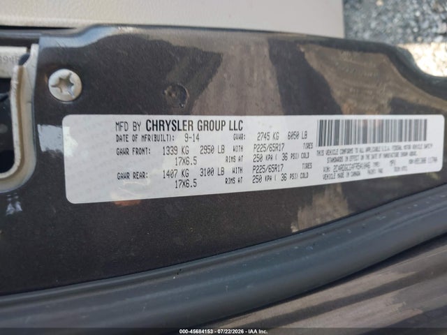 Aukcja sprzedaży 2015 Dodge Grand Caravan Sxt, vin: 2C4RDGCG4FR541046, numer aukcji: 45684153