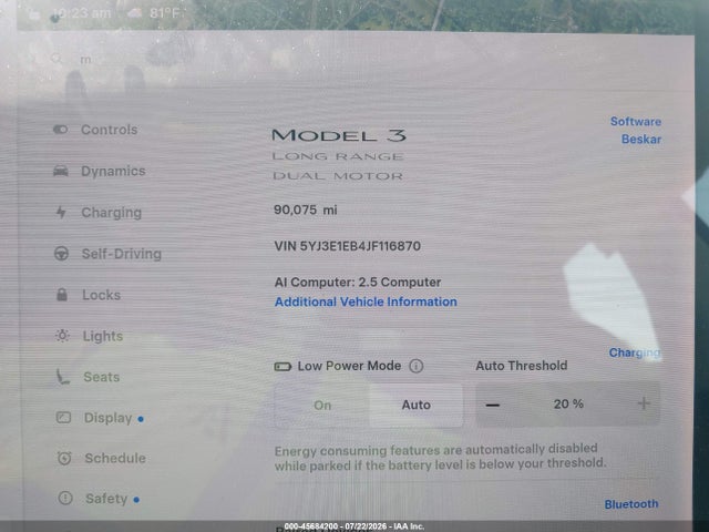 Aukcja sprzedaży 2018 Tesla Model 3 Long Range/performance, vin: 5YJ3E1EB4JF116870, numer aukcji: 45684200