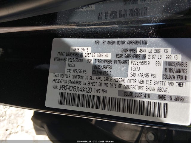JM3KFACM6J1464120 Mazda Cx-5 Touring