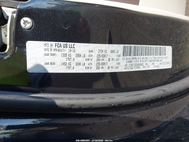 45684261 :رقم المزاد ، 2C4RC1BG2HR609431 vin ، 2017 Chrysler Pacifica Touring-l مزاد بيع
