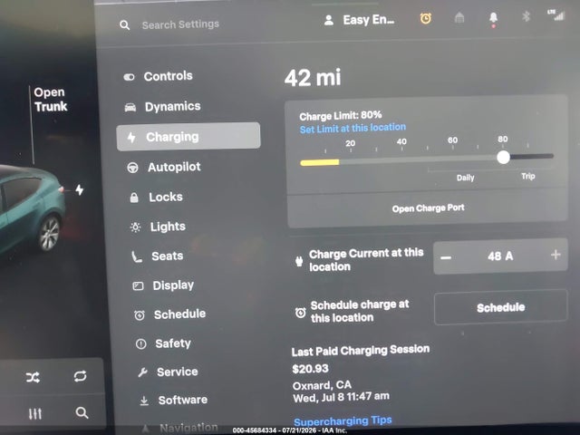 Aukcja sprzedaży 2020 Tesla Model Y Long Range Dual Motor All-wheel Drive, vin: 5YJYGDEEXLF051165, numer aukcji: 45684334