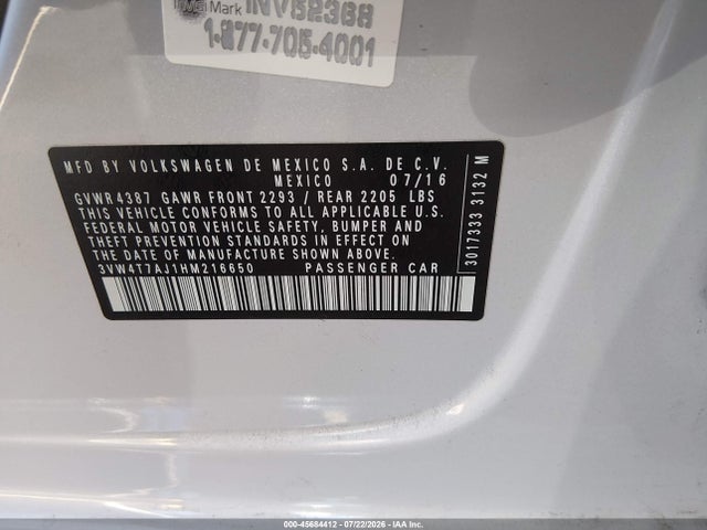 3VW4T7AJ1HM216650 Volkswagen JETTA GLI