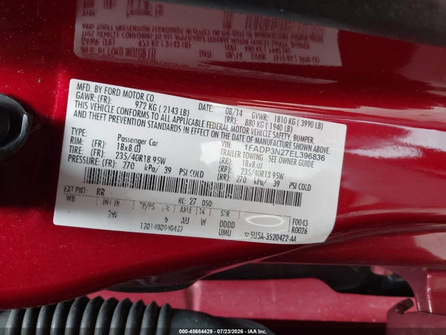 Ford Focus Titanium 2014 1FADP3N27EL396836 Image 9