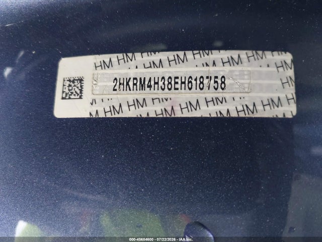 45684600 :رقم المزاد ، 2HKRM4H38EH618758 vin ، 2014 Honda Cr-v Lx مزاد بيع