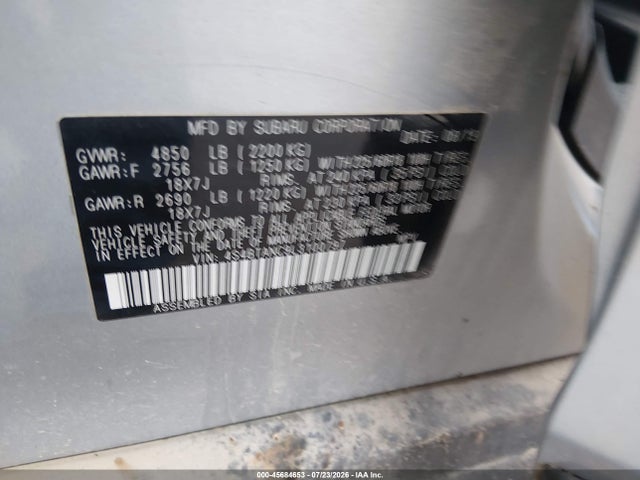 Продаж на аукціоні авто 2020 Subaru Outback Limited, vin: 4S4BTANC9L3100797, номер лоту: 45684653