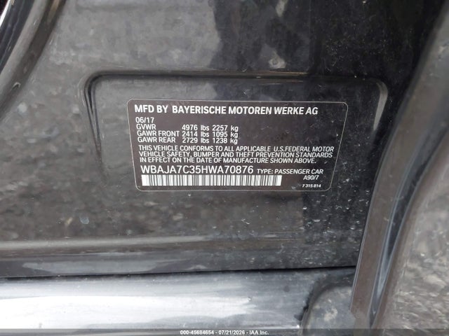 Продажа на аукционе авто 2017 Bmw 530i Xdrive, vin: WBAJA7C35HWA70876, номер лота: 45684654