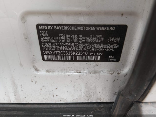 WBXHT3C36J5K23510 BMW X1 Xdrive28i
