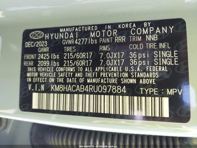 Hyundai Kona Se 2024 KM8HACAB4RU097884 Image 9