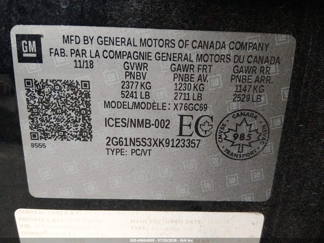 Cadillac XTS LUXURY 2019 2G61N5S3XK9123357 Image 9