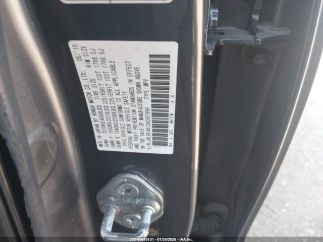 45685101 :رقم المزاد ، JHLRE4H72AC007990 vin ، 2010 Honda Cr-v Ex-l مزاد بيع
