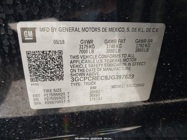 Chevrolet Silverado 1500 1lt 2018 3GCPCREC9JG397623 Image 9
