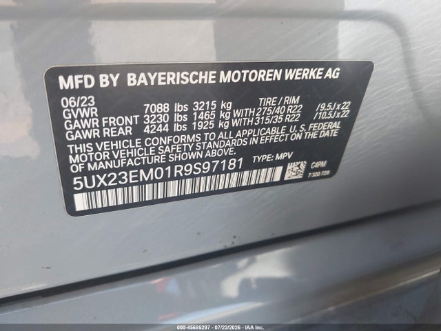 5UX23EM01R9S97181 BMW X7 Xdrive40i