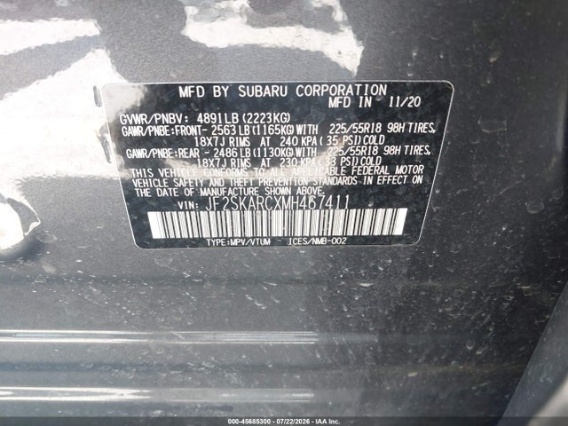 Subaru Forester Sport 2021 JF2SKARCXMH467411 Image 9