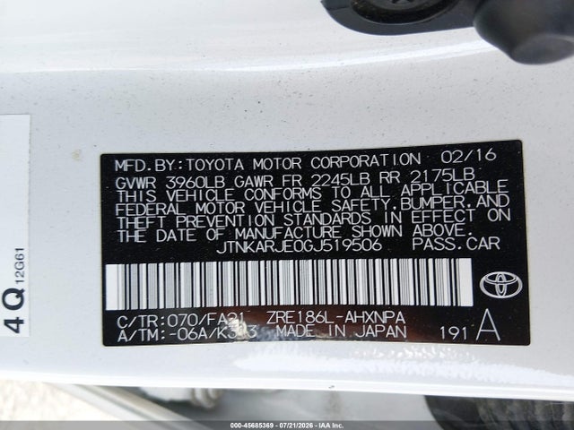 Scion IM 2016 JTNKARJE0GJ519506 Image 9