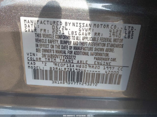 Nissan SENTRA SR 2026 3N1AB9DV7TY293272 Image 9