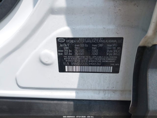 Продажа на аукционе авто 2018 Hyundai Santa Fe Sport 2.4l, vin: 5NMZUDLB2JH065367, номер лота: 45685423