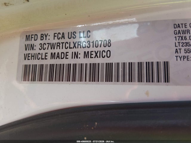 Aukcja sprzedaży 2024 Ram 3500 Chassis Tradesman/slt/laramie/limited, vin: 3C7WRTCLXRG310708, numer aukcji: 45685525