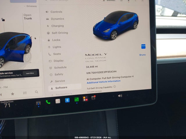 Продаж на аукціоні авто 2023 Tesla Model Y Awd/long Range Dual Motor All-wheel Drive, vin: 7SAYGDEE3PF854344, номер лоту: 45685543