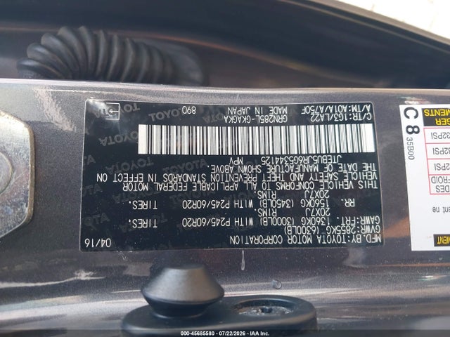 Toyota 4runner Limited 2016 JTEBU5JR6G5344125 Image 9