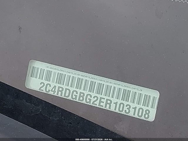 Продаж на аукціоні авто 2014 Dodge Grand Caravan Se, vin: 2C4RDGBG2ER103108, номер лоту: 45685598