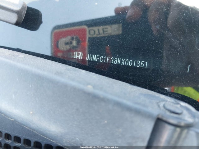 Honda CIVIC EX 2019 JHMFC1F38KX001351 Image 9
