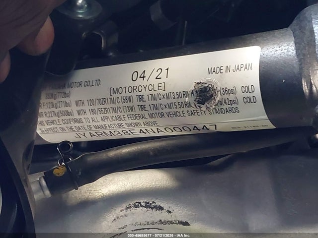 Yamaha Yzfr7 2022 JYARM38E4NA000447 Image 10