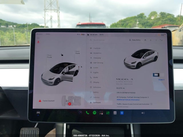 Aukcja sprzedaży 2020 Tesla Model 3 Long Range Dual Motor All-wheel Drive, vin: 5YJ3E1EB7LF791342, numer aukcji: 45685726