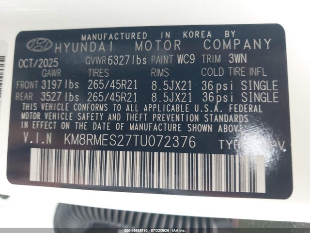 Hyundai Palisade Calligraphy 2026 KM8RMES27TU072376 Image 9