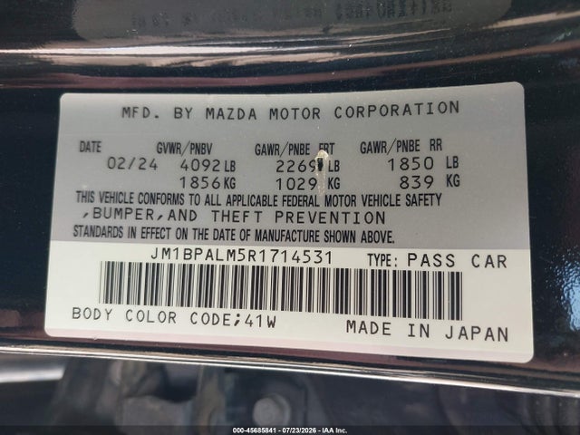 Mazda Mazda3 2.5 S Preferred 2024 JM1BPALM5R1714531 Image 9