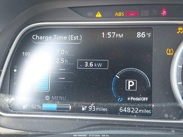 Продажа на аукционе авто 2019 Nissan Leaf S, vin: 1N4AZ1CP8KC317394, номер лота: 45685867