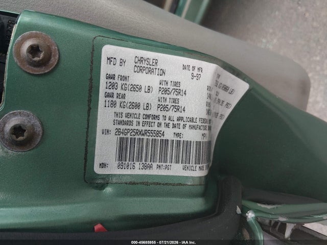 Продаж на аукціоні авто 1998 Dodge Caravan, vin: 2B4GP25RXWR555854, номер лоту: 45685955