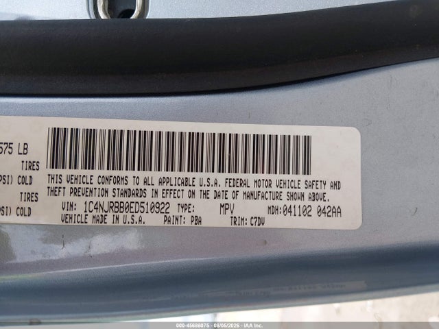 45686075 :رقم المزاد ، 1C4NJRBB0ED510922 vin ، 2014 Jeep Patriot Sport مزاد بيع