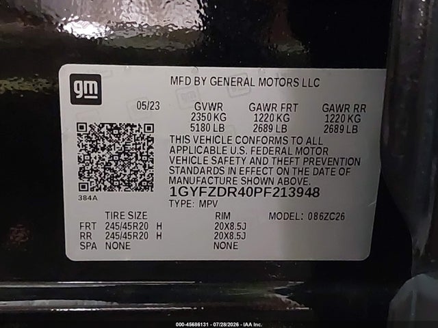 Продажа на аукционе авто 2023 Cadillac Xt4 Awd Premium Luxury, vin: 1GYFZDR40PF213948, номер лота: 45686131