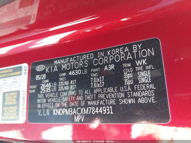 KIA Sportage Lx 2021 KNDPM3ACXM7844931 Image 9