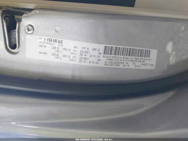 Aukcja sprzedaży 2019 Chrysler Pacifica Touring L, vin: 2C4RC1BG7KR547970, numer aukcji: 45686249
