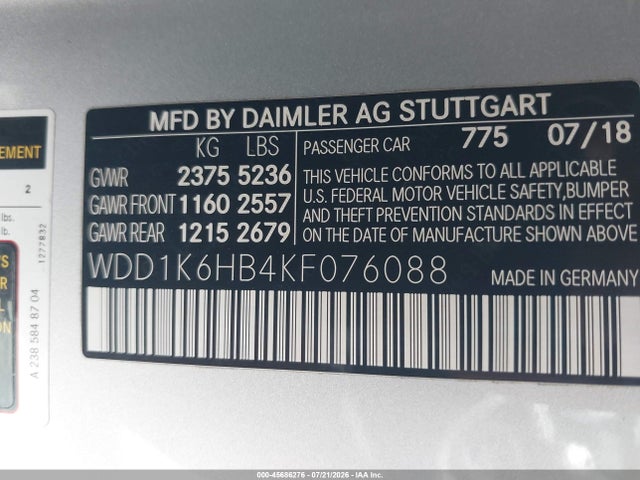 Mercedes-Benz E 450 2019 WDD1K6HB4KF076088 Image 9