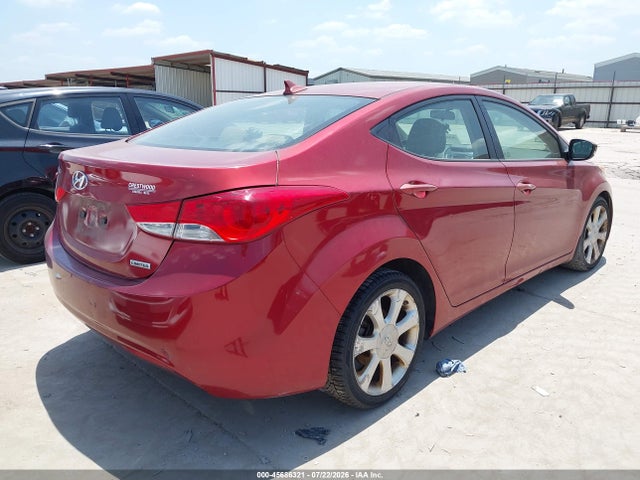 2013 Hyundai Elantra Limited მანქანა იყიდება აუქციონზე, vin: 5NPDH4AE0DH202759, აუქციონის ნომერი: 45686321