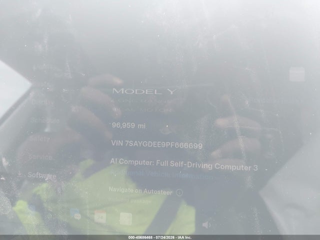 Aukcja sprzedaży 2023 Tesla Model Y, vin: 7SAYGDEE9PF666699, numer aukcji: 45686468